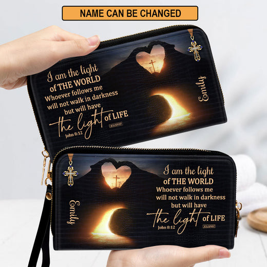 Awesome Personalized Clutch Purse - I Am The Light Of The World NUH450
