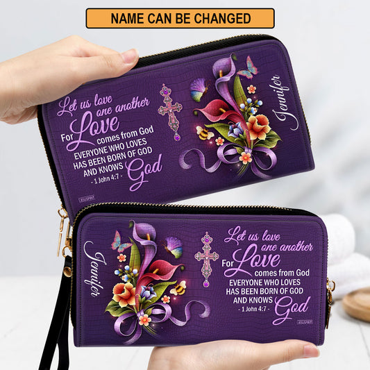 Must-Have Personalized Clutch Purse - Let Us Love One Another NUH464