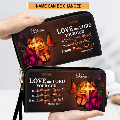 Must-Have Personalized Clutch Purse - Love The Lord Your God With All Your Heart NUH469