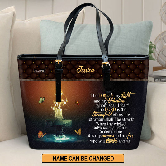 It Is My Enemies And My Foes - Unique Personalized Large Leather Tote Bag NUM481