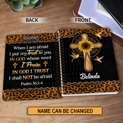 In God, Whose Word I Praise - Special Personalized Spiral Journal NUM434