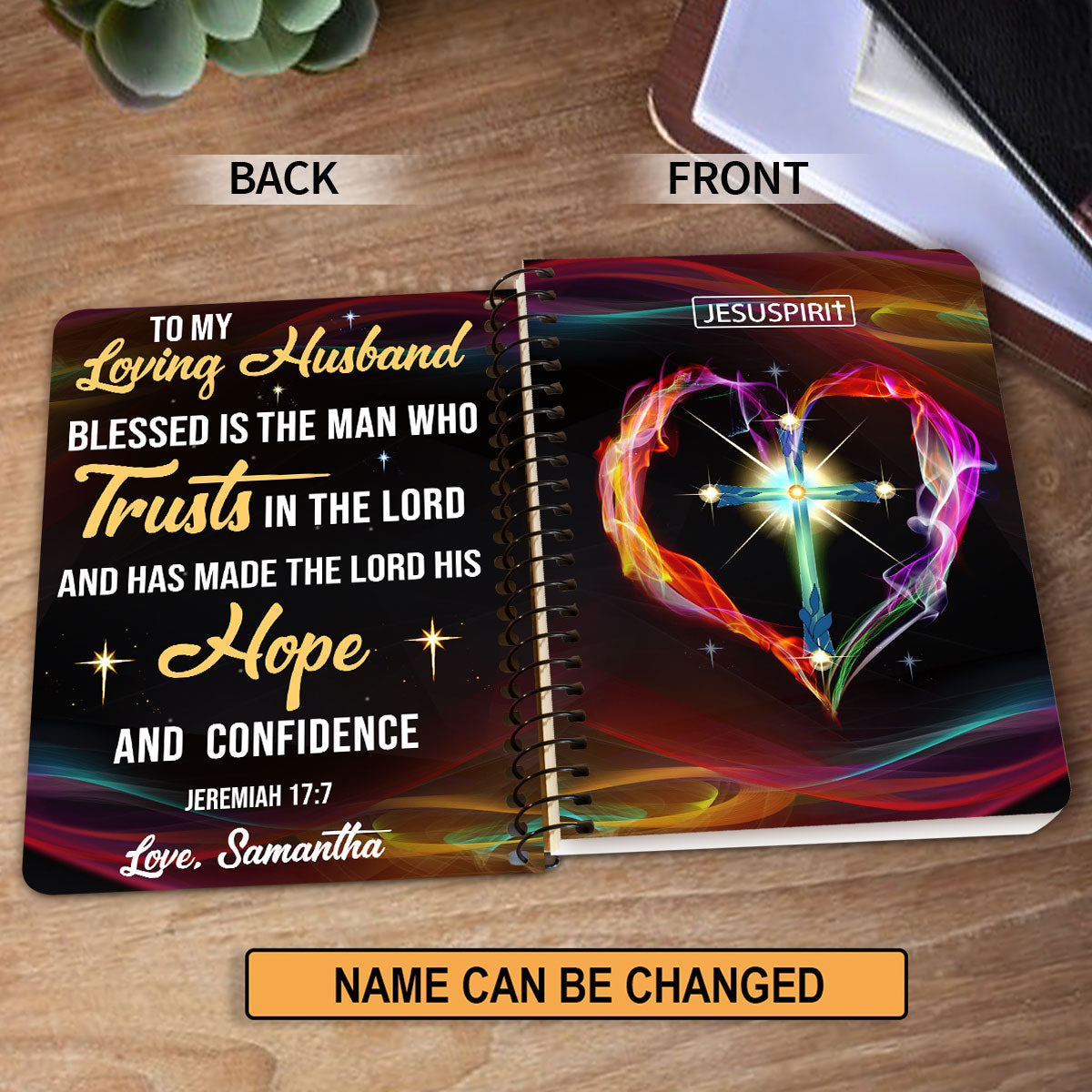 Blessed Is The Man Who Trusts In The Lord - Lovely Personalized Spiral Journal NUM376