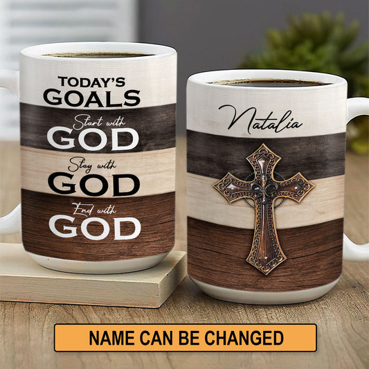 Stay With God - Unique Personalized White Ceramic Mug NUA162