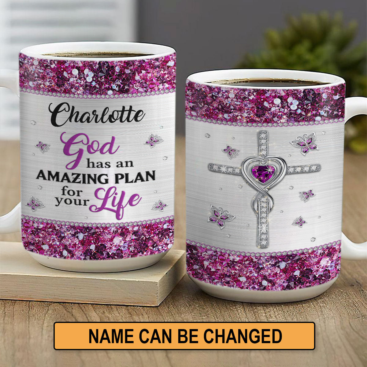 God Has An Amazing Plan For Your Life - Stunning Personalized White Ceramic Mug NUA163