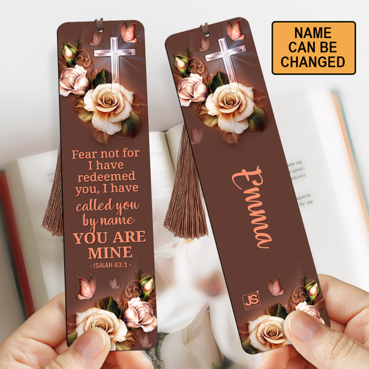 Personalized Rose Wooden Bookmarks - I Have Called You By Name MH09