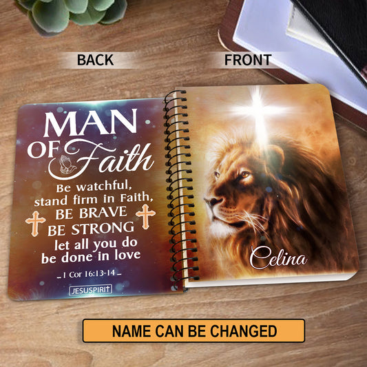 Man Of Faith - Unique Personalized Spiral Journal NUM385