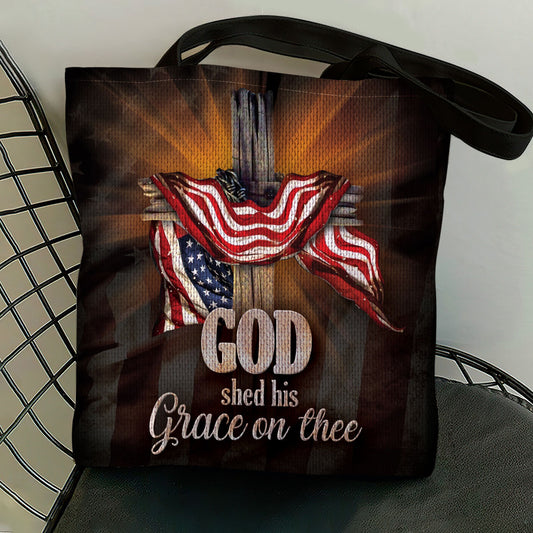 Unique Cross Tote Bag - God Shed His Grace On Thee HO01