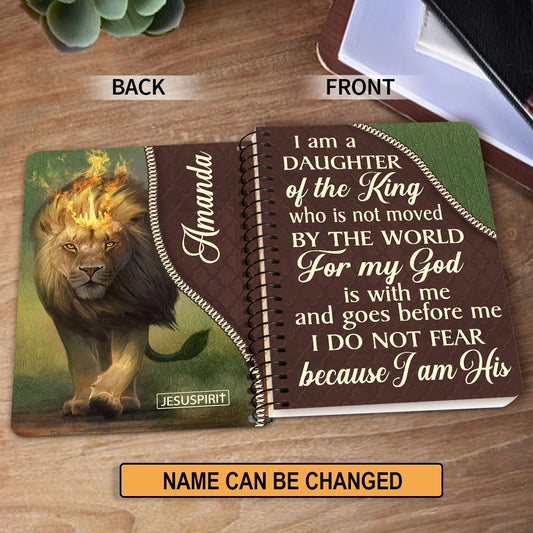 For My God Is With Me And Goes Before Me - Special Personalized Lion Spiral Journal HIM317