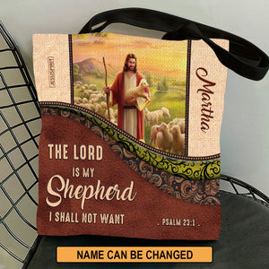 Must-Have Personalized Tote Bag - The Lord Is My Shepherd, I Shall Not Want NUM301