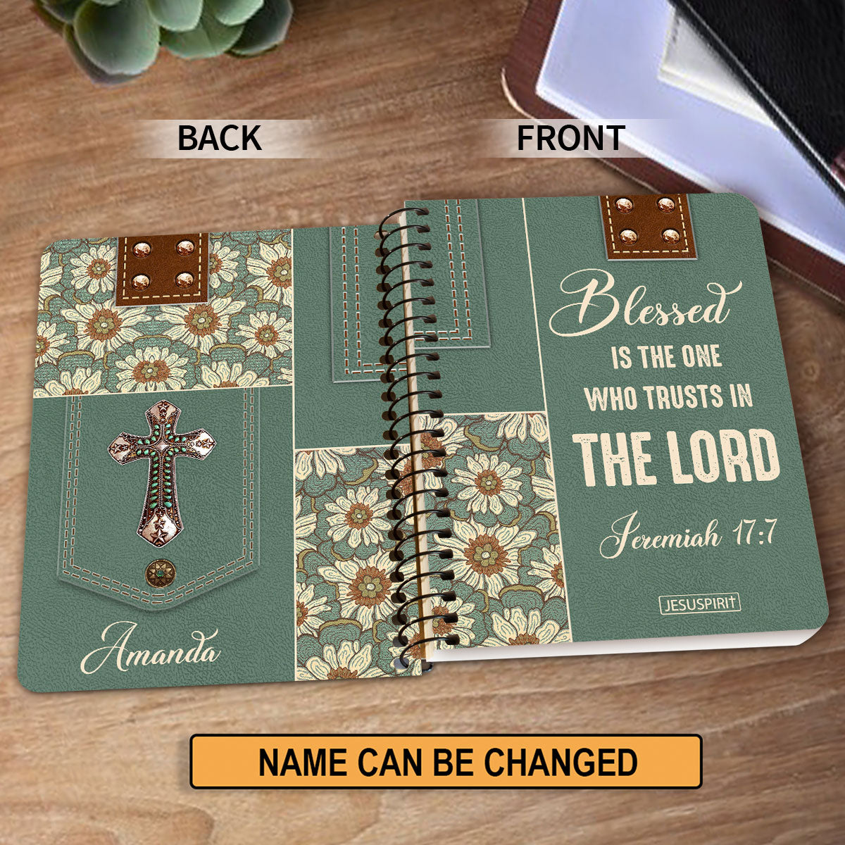 Awesome Personalized Spiral Journal - Blessed Is The One Who Trusts In The Lord NUM311