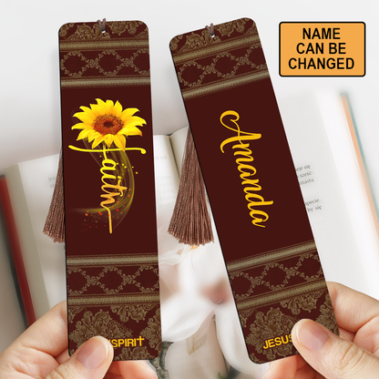 Beautiful Personalized Sunflower Wooden Bookmarks BM07