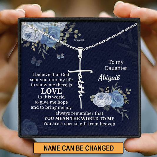 You Are A Special Gift From Heaven - Awesome Personalized Faith Cross Necklace NUH411