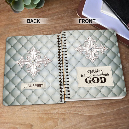 Unique Christian Spiral Journal - Nothing Is Impossible With God HH363