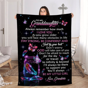 Beautiful Fleece Blanket For Granddaughter - You’ll Always Be My Little Girl AM162