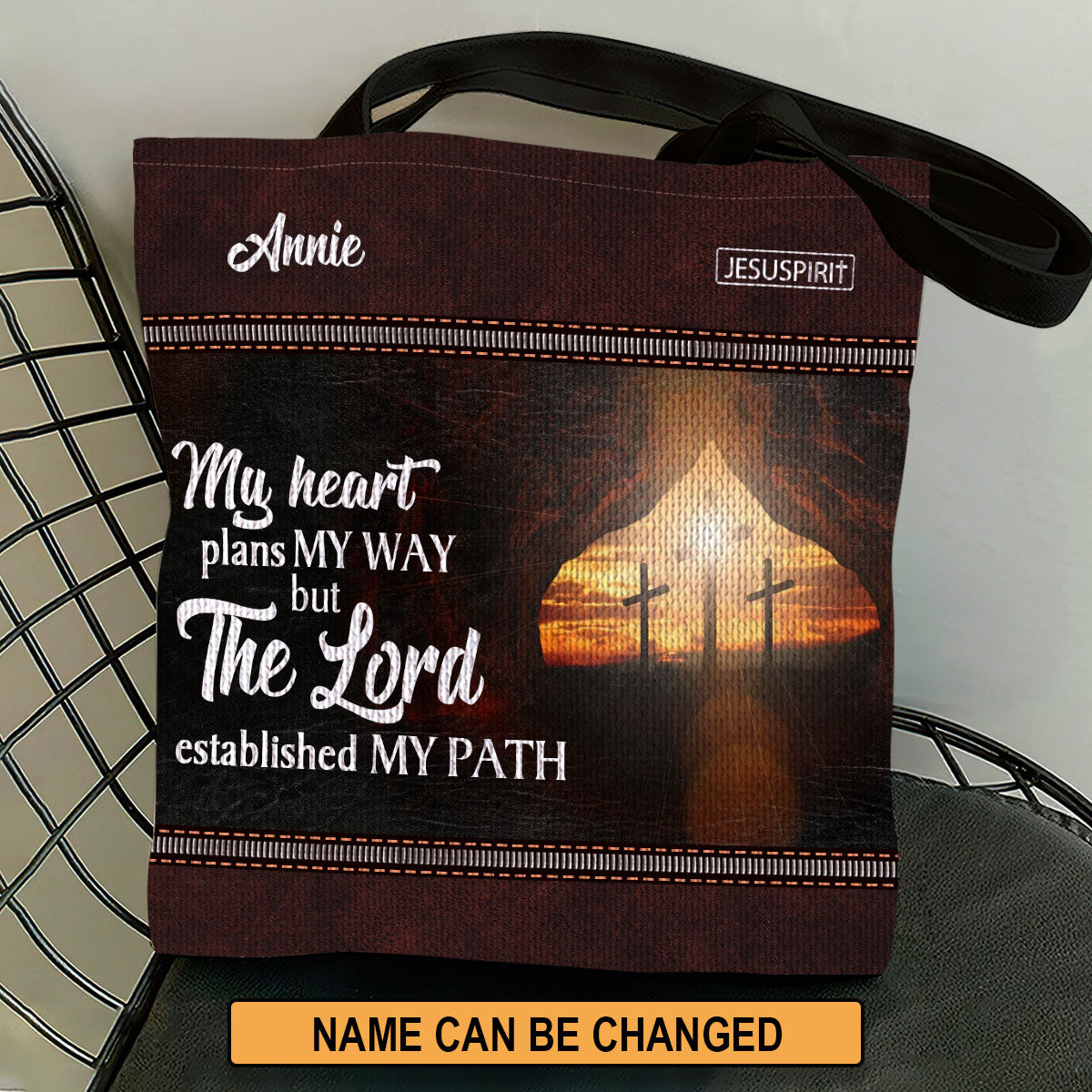 The Lord Established My Path - Beautiful Personalized Tote Bag HM424