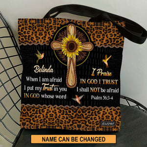 Stunning Personalized Tote Bag - In God, Whose Word I Praise NUM434