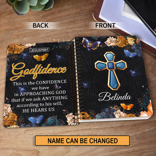 This Is The Confidence We Have In Approaching God - Unique Personalized Spiral Journal NUM398