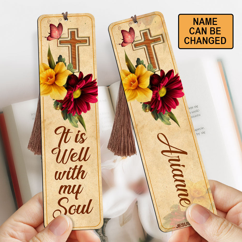 Gift For Book Lover - It Is Well With My Soul - Personalized Wooden ...