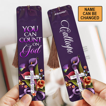 Beautiful Personalized Wooden Bookmarks - You Can Count On God MH32