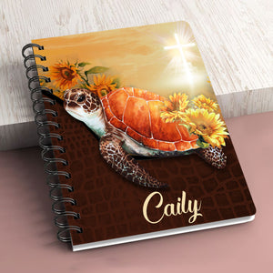 Meaningful Personalized Spiral Journal - Because He Lives, I Can Face Tomorrow M09