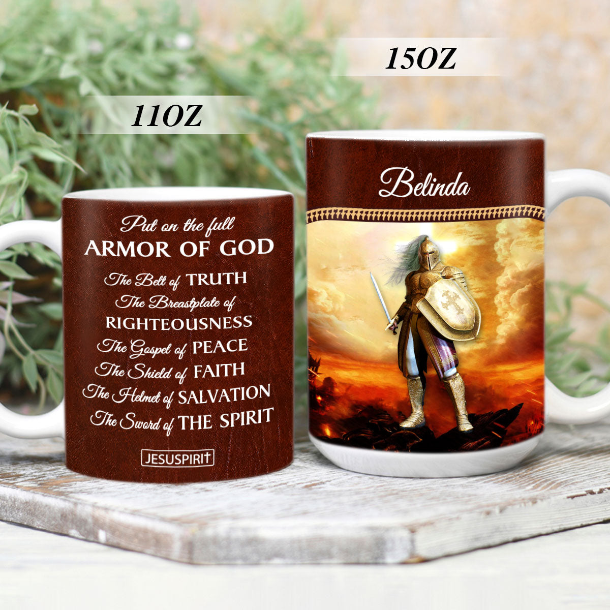 Must-Have Personalized White Ceramic Mug - The Helmet Of Salvation NUM352