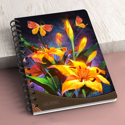 Beautiful Personalized Spiral Journal - Because He Lives, I Can Face Tomorrow H17