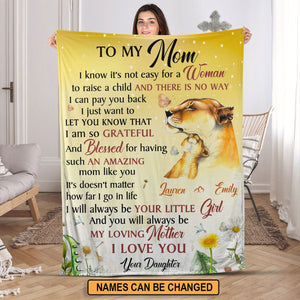 I Will Always Be Your Little Girl - Awesome Personalized Fleece Blanket For Mom HIM320