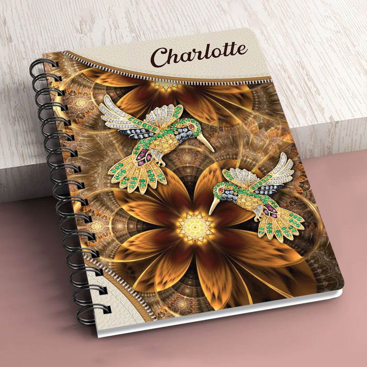 Special Personalized Flower Spiral Journal - God Has An Amazing Plan For Your Life NUH276