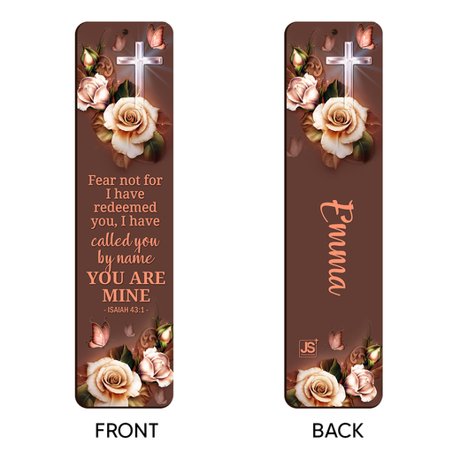Personalized Rose Wooden Bookmarks - I Have Called You By Name MH09