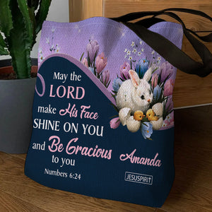May The Lord Make His Face Shine On You - Special Personalized Christian Tote Bag NUM379