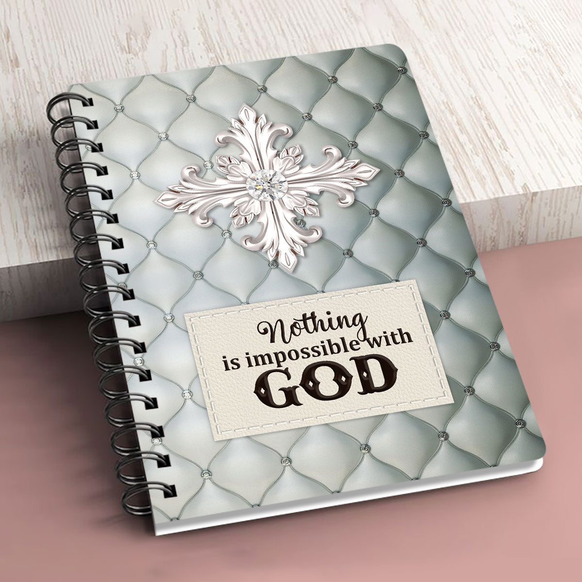 Unique Christian Spiral Journal - Nothing Is Impossible With God HH363