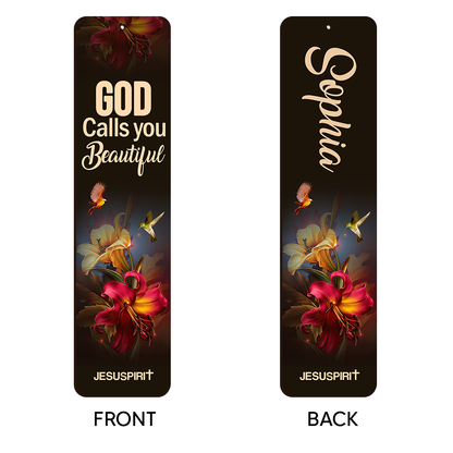 Lovely Personalized Wooden Bookmarks - God Calls You Beautiful BM26