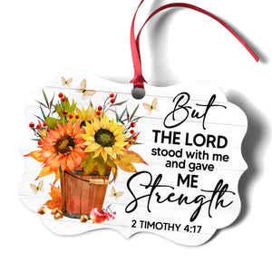 Beautiful Sunflower Aluminium Ornament - Lord Stood With Me And Gave Me Strength AO05