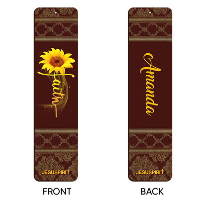 Beautiful Personalized Sunflower Wooden Bookmarks BM07