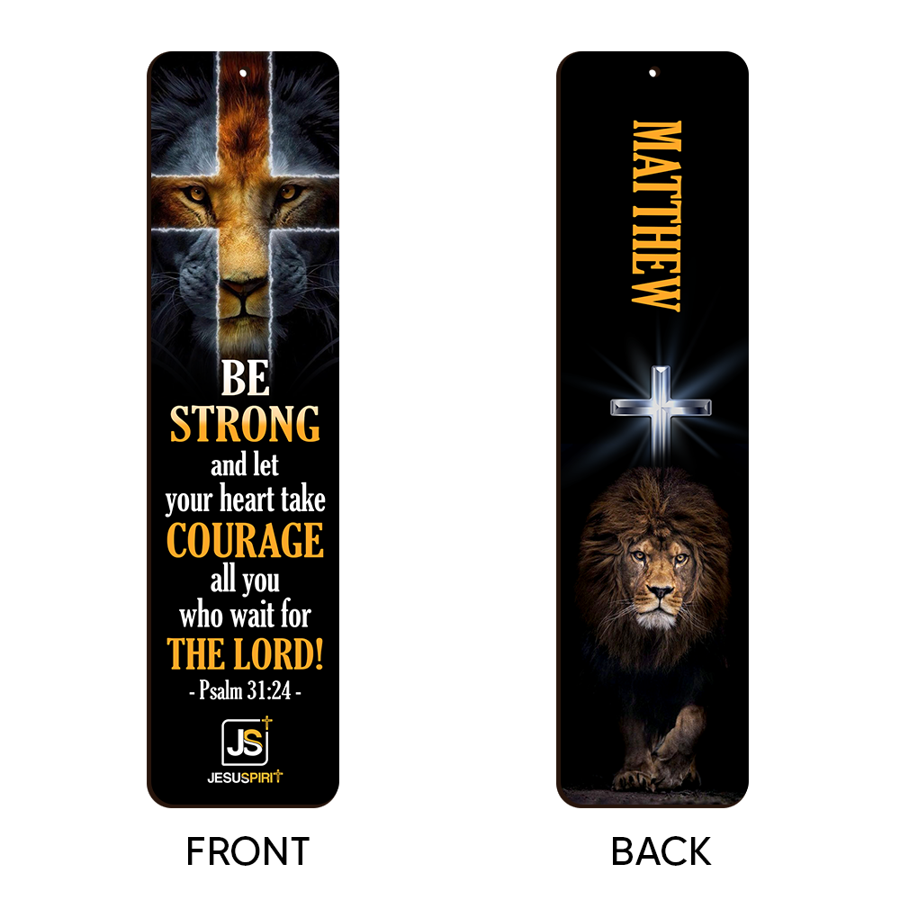 Beautiful Personalized Wooden Bookmarks - Be Strong, And Let Your Heart Take Courage MH22