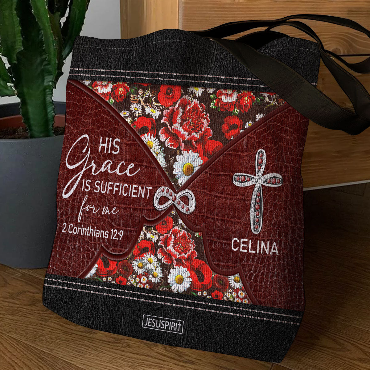 His Grace Is Sufficient For Me - Meaningful Personalized Tote Bag NUM312