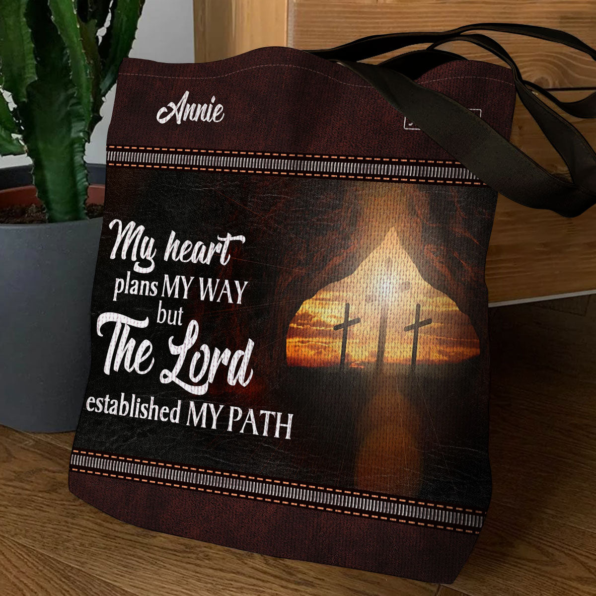 The Lord Established My Path - Beautiful Personalized Tote Bag HM424