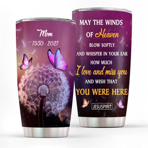 Special Personalized Memorial Stainless Steel Tumbler 20oz - I Love And Miss You NUM397