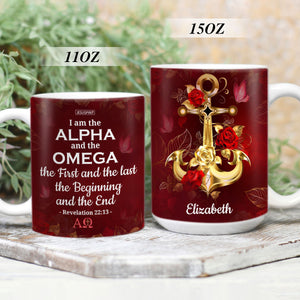 Personalized White Ceramic Mug - I Am The Alpha And The Omega NUH455