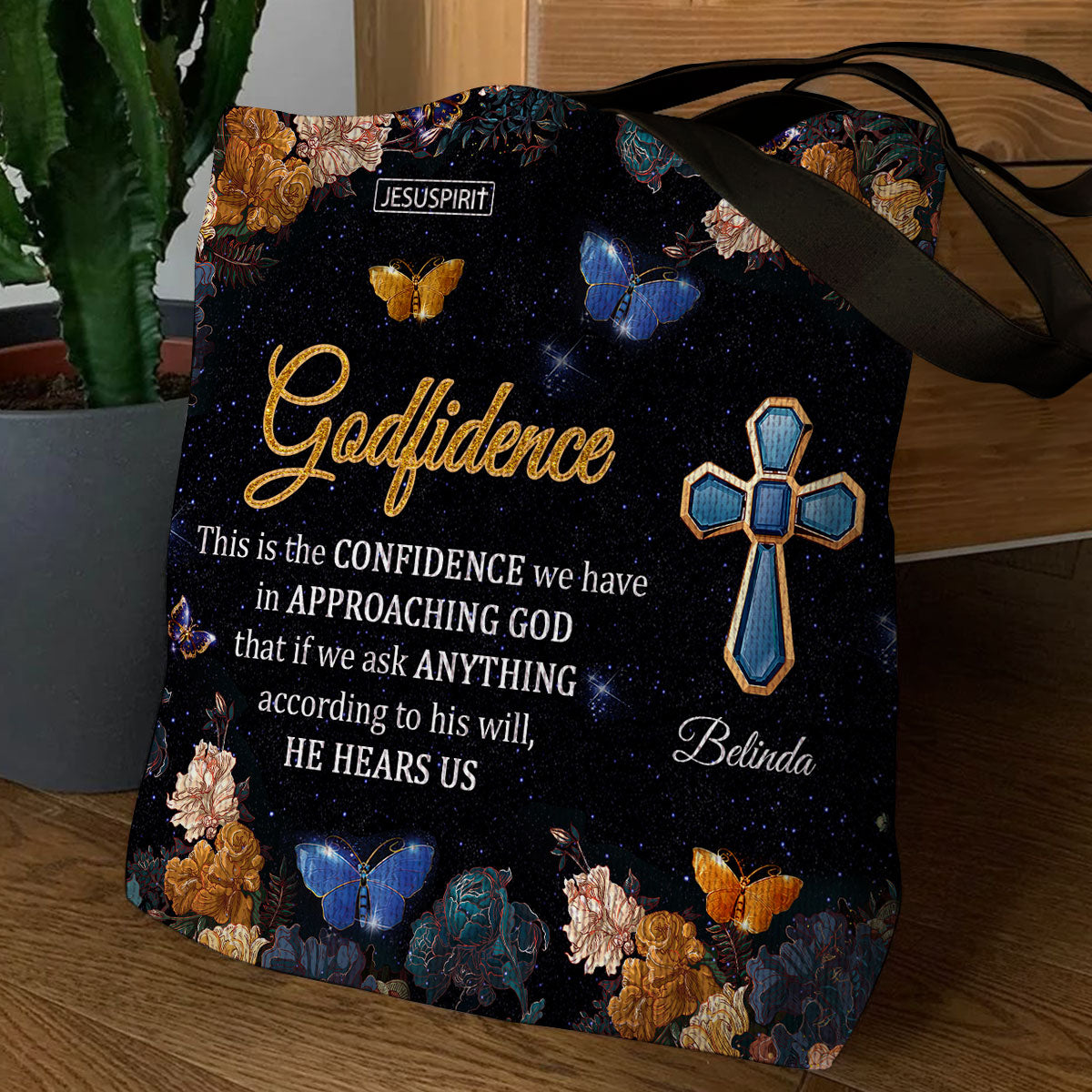 This Is The Confidence We Have In Approaching God - Beautiful Personalized Tote Bag NUM398