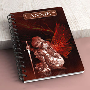 Awesome Personalized Spiral Journal - Who Kneels Before God Can Stand Before Anyone NUM381