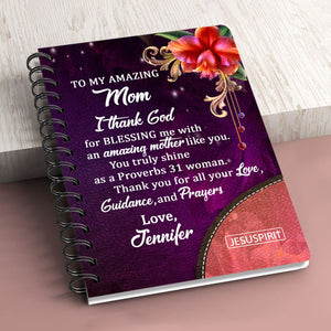 Special Personalized Spiral Journal - To My Amazing Mom NUM384