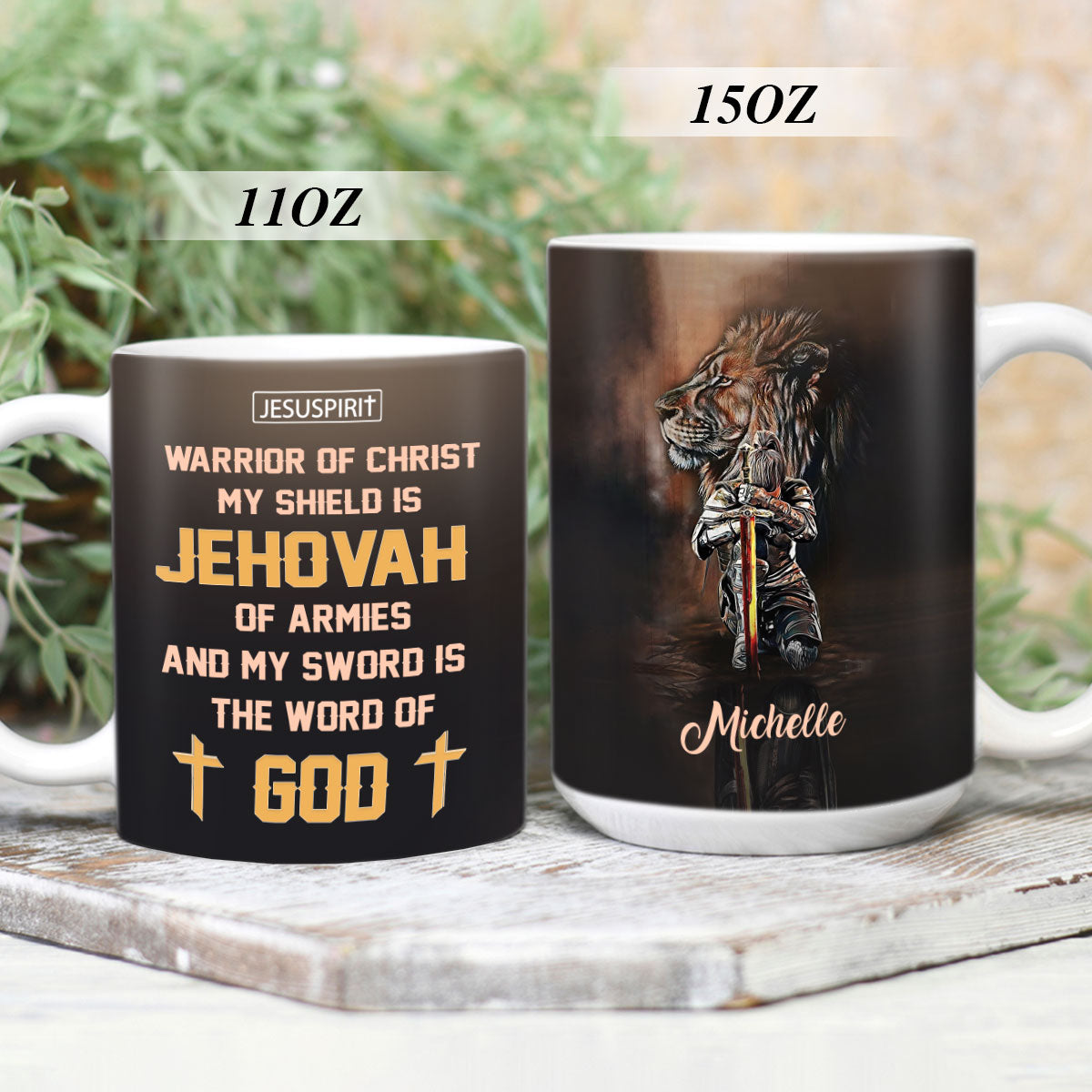 Must-Have Personalized White Ceramic Mug - My Shield Is Jehovah Of Armies NUM396