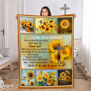 Beautiful Sunflower Fleece Blanket - I Can Only Imagine AM203