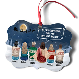 Love one another - Personalized Christmas Aluminium Ornament PI01