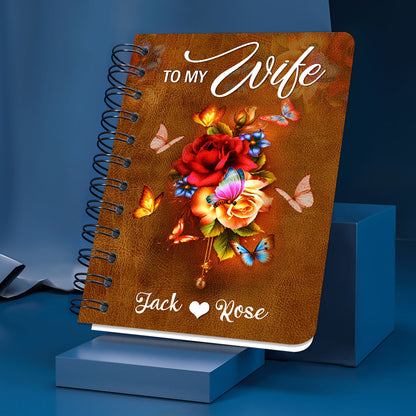 Gorgeous Personalized Rose Spiral Journal - Meeting You Was  Fate NUH268