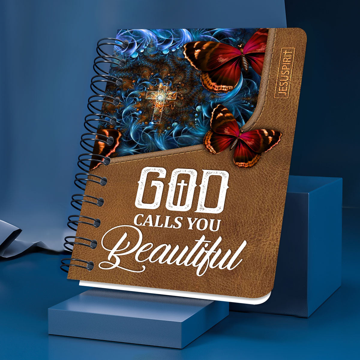 God Calls You Beautiful - Beautiful Personalized Butterfly Spiral Journal NUH273