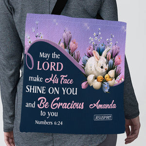May The Lord Make His Face Shine On You - Special Personalized Christian Tote Bag NUM379