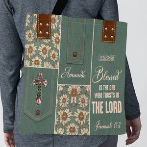Lovely Personalized Tote Bag - Blessed Is The One Who Trusts In The Lord NUM311