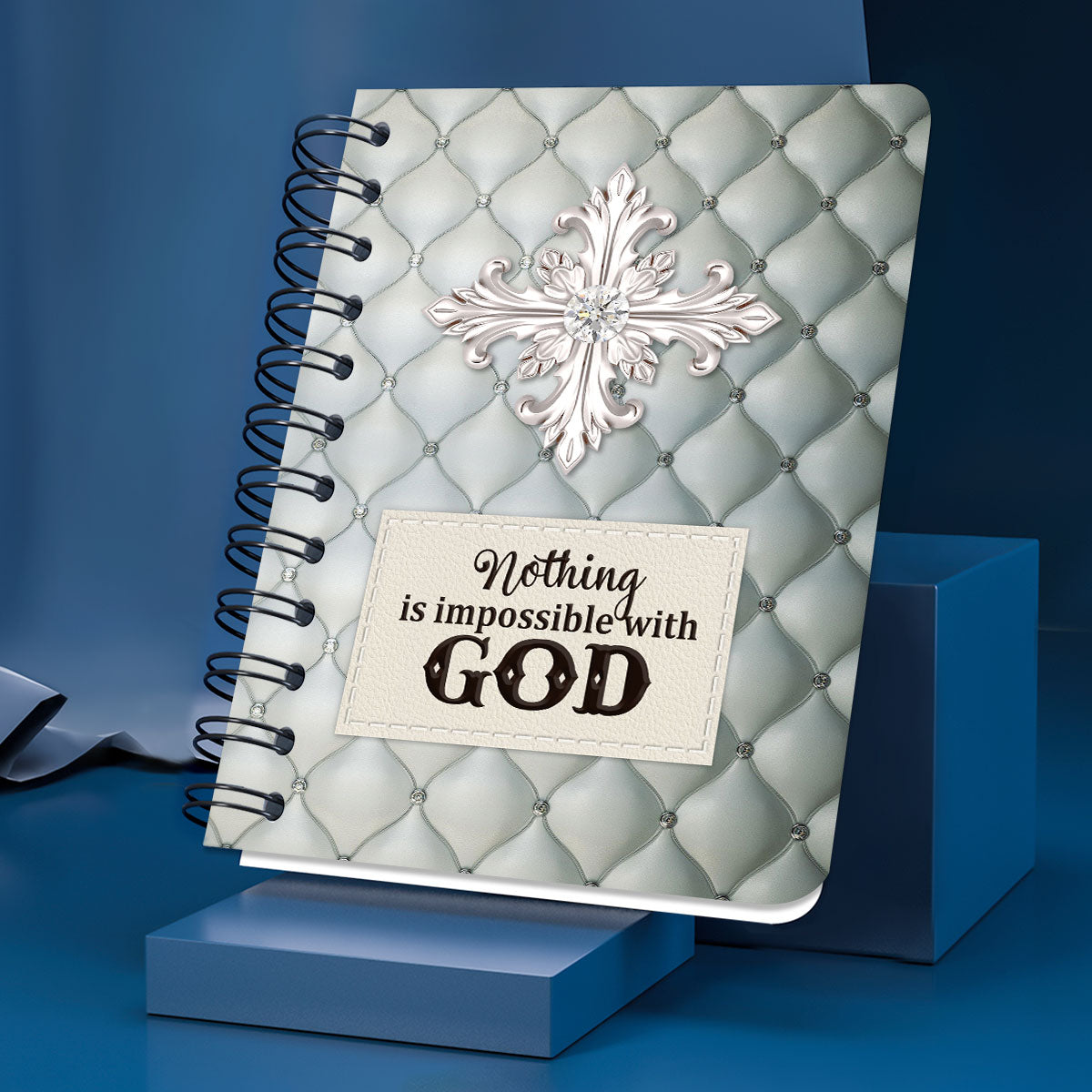 Unique Christian Spiral Journal - Nothing Is Impossible With God HH363